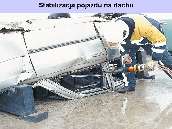 Stabilizacja pojazdu na dachu 