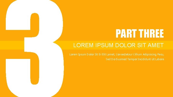 PART THREE LOREM IPSUM DOLOR SIT AMET Lorem Ipsum Dolor Sit Er Elit Lamet,