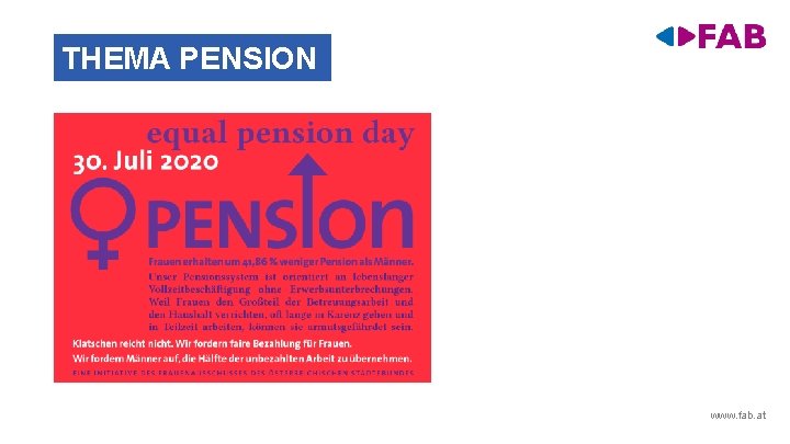 THEMA PENSION www. fab. at 