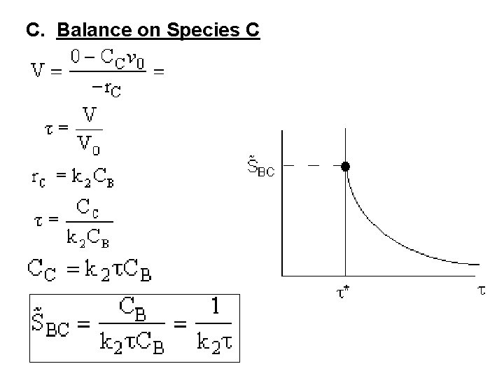 C. Balance on Species C 