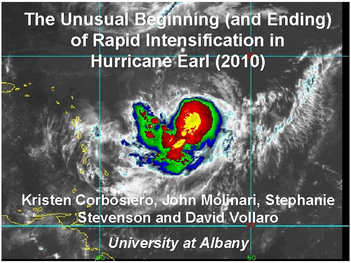 The Unusual Beginning (and Ending) of Rapid Intensification in Hurricane Earl (2010) Kristen Corbosiero,