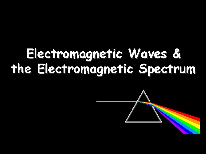 Electromagnetic Waves & the Electromagnetic Spectrum Electromagnetic Waves & the Electromagnetic Spectrum