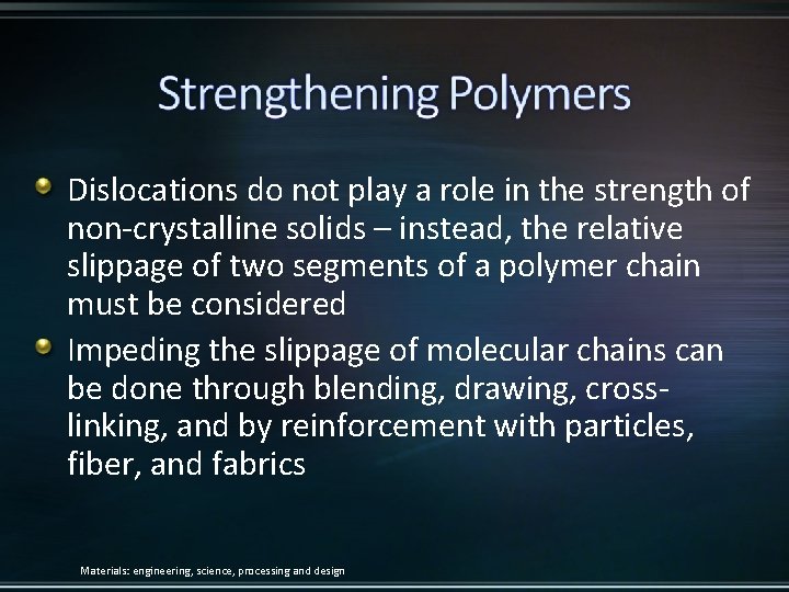 Dislocations do not play a role in the strength of non-crystalline solids – instead,