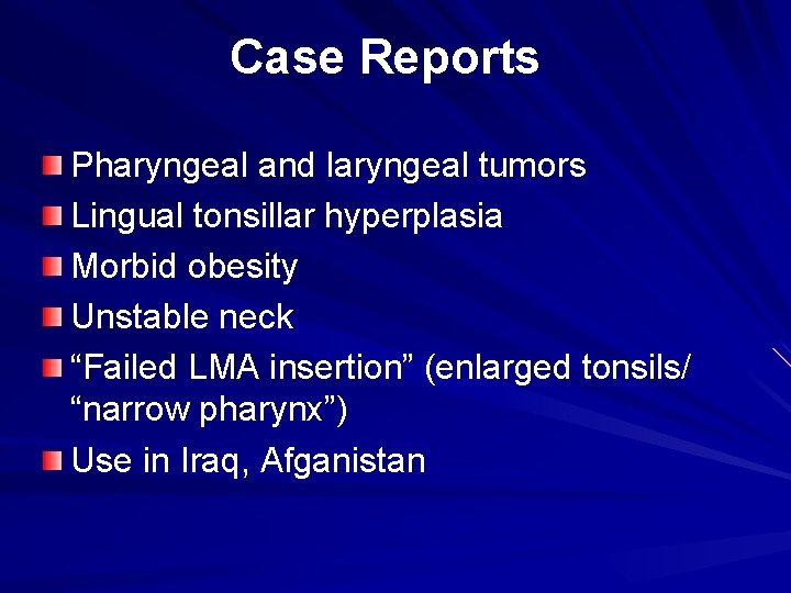 Case Reports Pharyngeal and laryngeal tumors Lingual tonsillar hyperplasia Morbid obesity Unstable neck “Failed