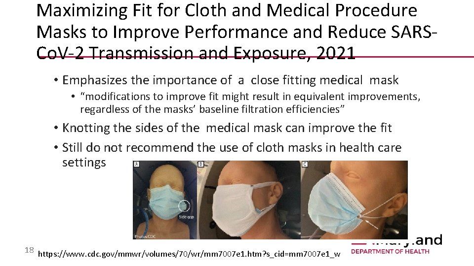 Maximizing Fit for Cloth and Medical Procedure Masks to Improve Performance and Reduce SARSCo.