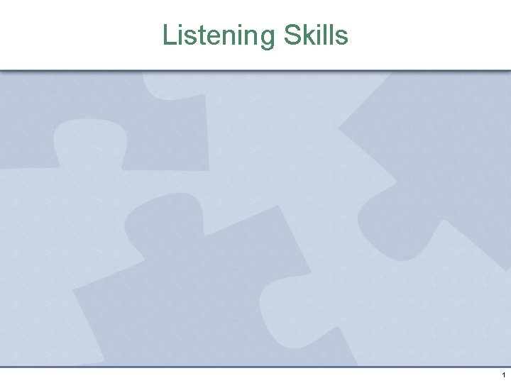 Listening Skills 1 