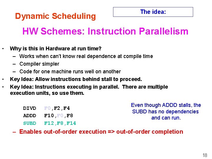 EEF 011 Computer Architecture Chapter 3 InstructionLevel Parallelism