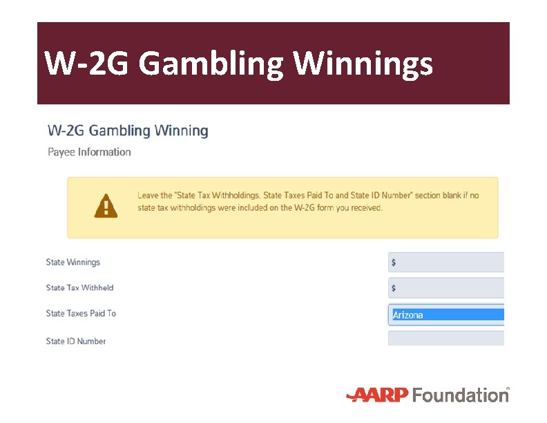 W-2 G Gambling Winnings 