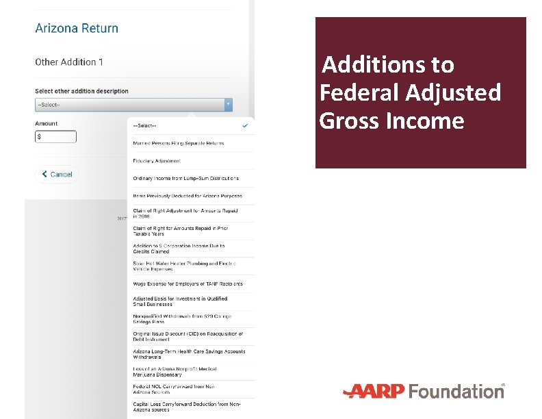 Additions to Federal Adjusted Gross Income 