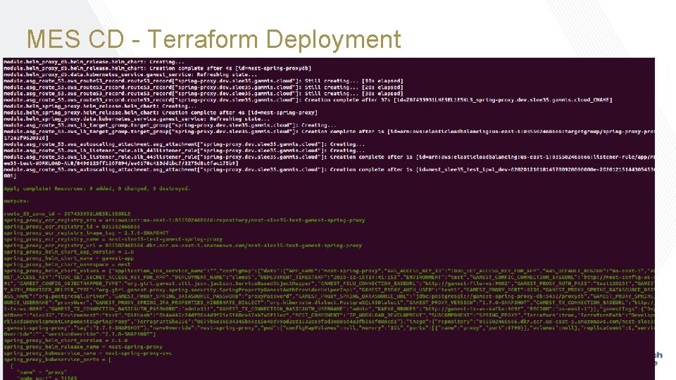 MES CD - Terraform Deployment 29 