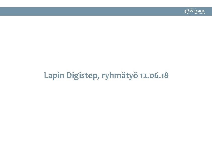 Lapin Digistep, ryhmätyö 12. 06. 18 
