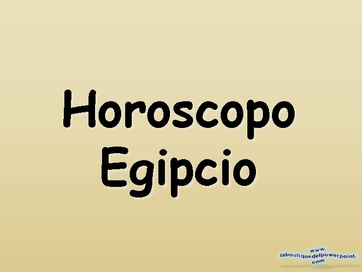 Horoscopo Egipcio 