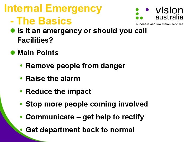 Internal Emergency - The Basics l Is it an emergency or should you call