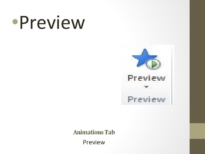  • Preview Animations Tab Preview 