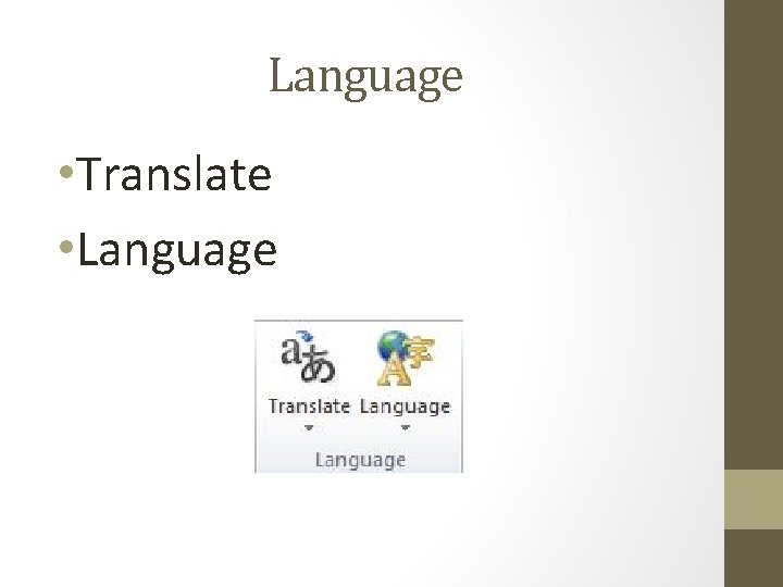 Language • Translate • Language 