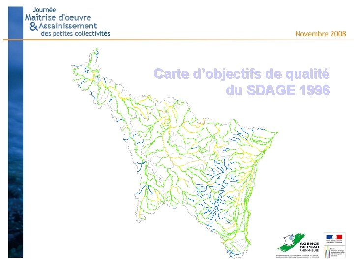 Carte d’objectifs de qualité du SDAGE 1996 