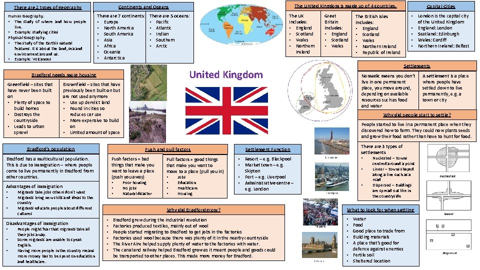 Human Geography: • The study of where and how people live. • Example: studying Human Geography: • The study of where and how people live. • Example: studying