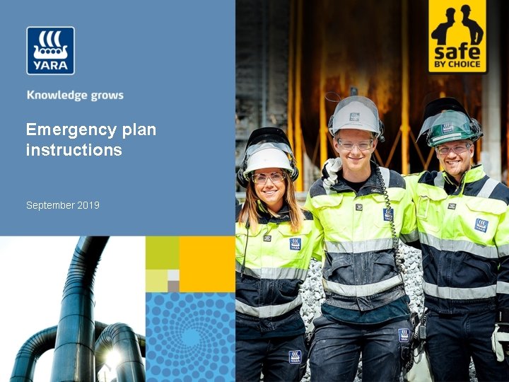Emergency plan instructions September 2019 