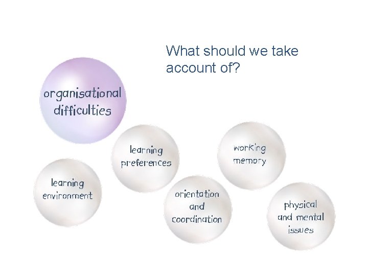 What should we take account of? 