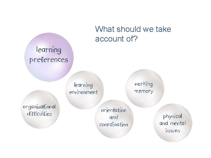 What should we take account of? 