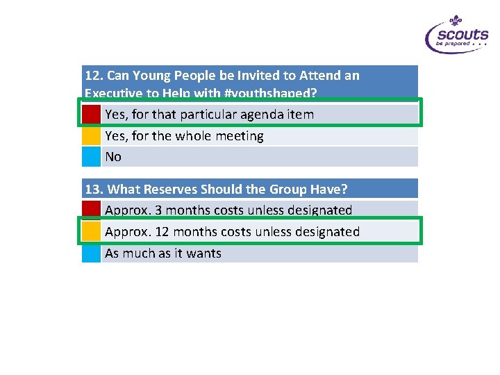 12. Can Young People be Invited to Attend an Executive to Help with #youthshaped?