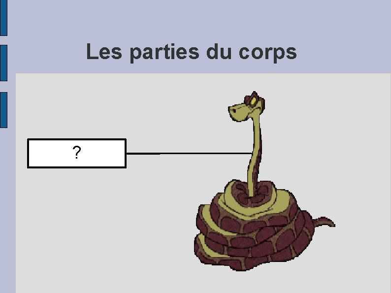 Les parties du corps ? 