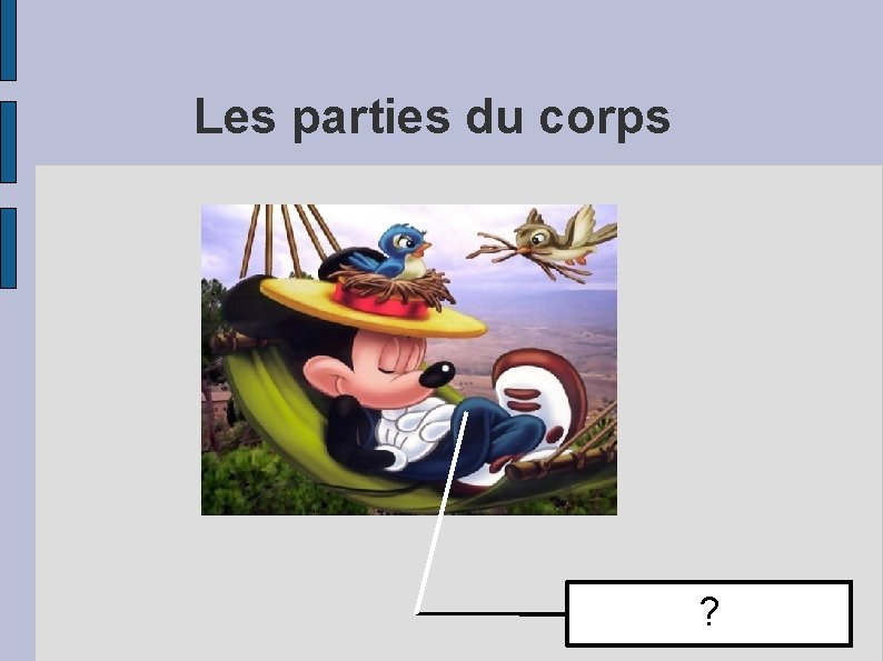 Les parties du corps ? 