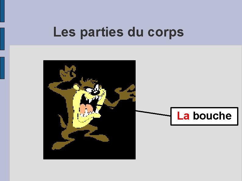 Les parties du corps La bouche 