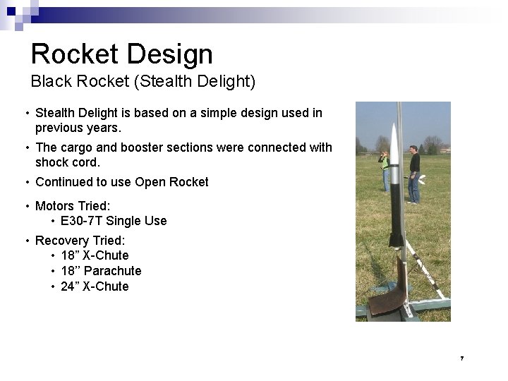 Rocket Design Black Rocket (Stealth Delight) • Stealth Delight is based on a simple