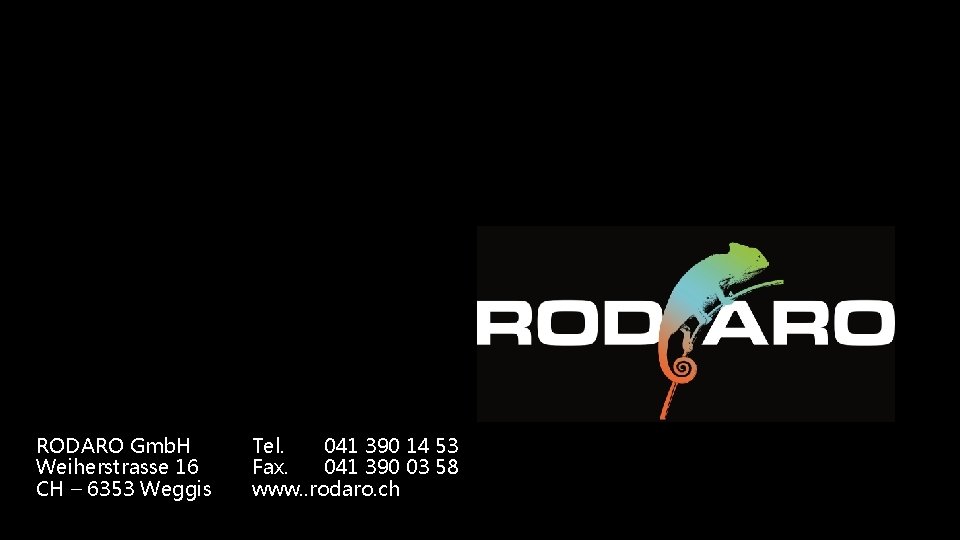 RODARO Gmb. H Weiherstrasse 16 CH – 6353 Weggis Tel. 041 390 14 53