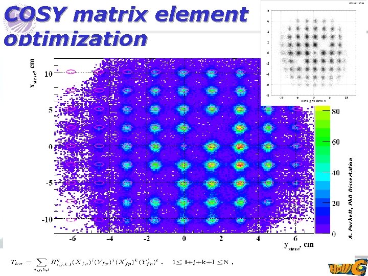 COSY matrix element optimization A. Puckett, Ph. D Dissertation . Gabriel Niculescu, Hall C