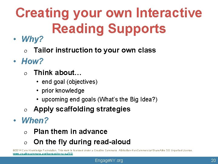 Creating your own Interactive Reading Supports • Why? ¦ Tailor instruction to your own