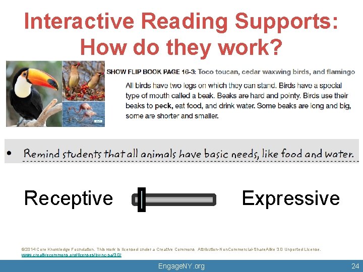 Interactive Reading Supports: How do they work? Receptive Expressive © 2014 Core Knowledge Foundation.