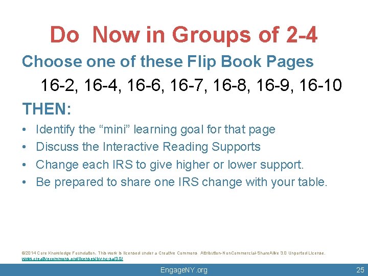 Do Now in Groups of 2 -4 Choose one of these Flip Book Pages