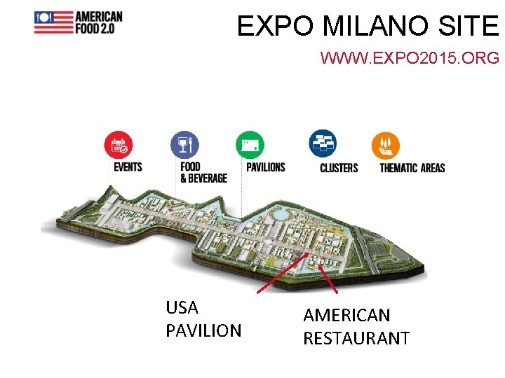 EXPO MILANO SITE WWW. EXPO 2015. ORG USA PAVILION AMERICAN RESTAURANT 