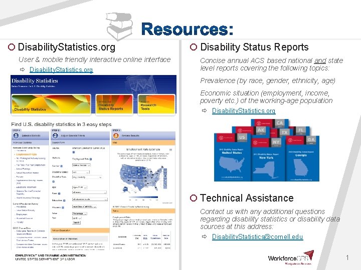  ¡ Disability. Statistics. org User & mobile friendly interactive online interface Disability. Statistics.