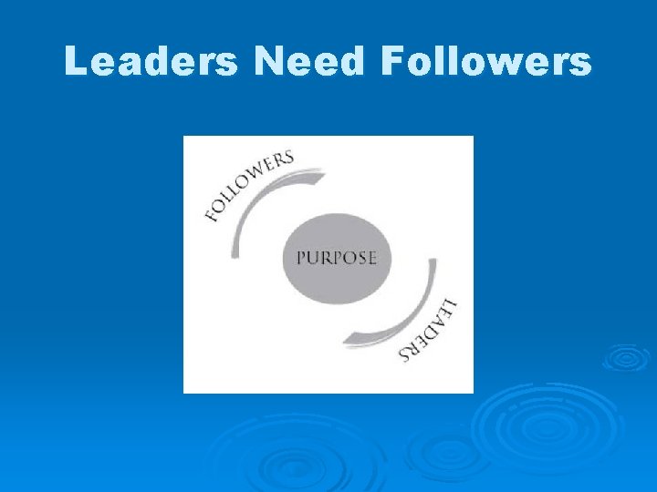 Leaders Need Followers 