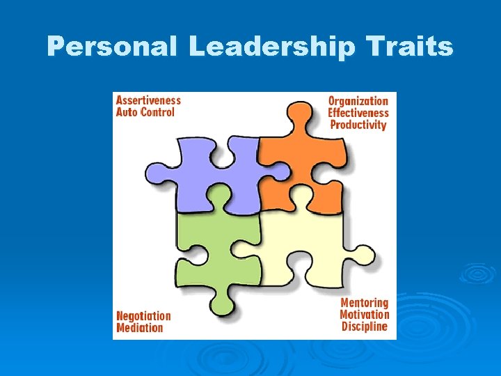 Personal Leadership Traits 