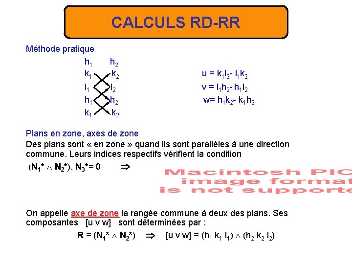 CALCULS RD-RR Méthode pratique h 1 k 1 h 2 k 2 l 1