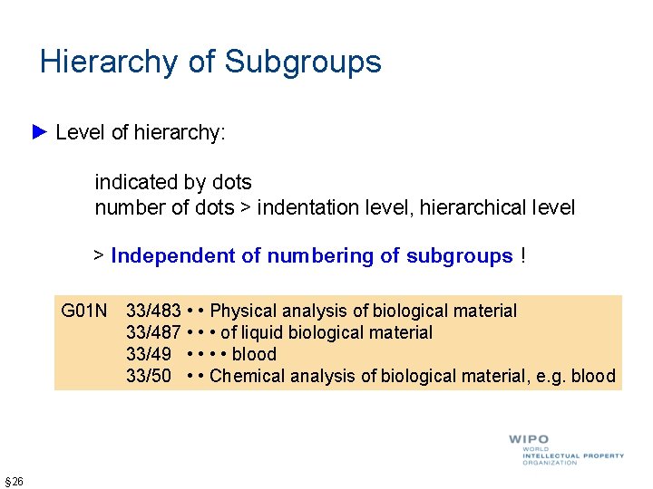 Hierarchy of Subgroups ► Level of hierarchy: indicated by dots number of dots >