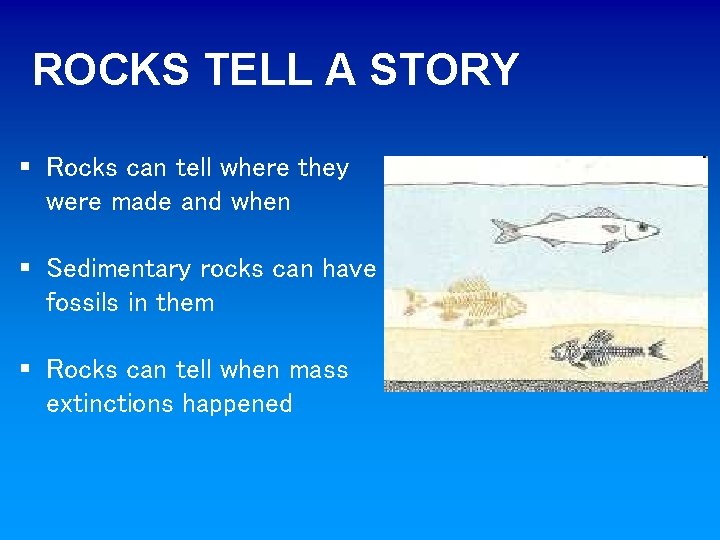 ROCKS TELL A STORY § Rocks can tell where they were made and when