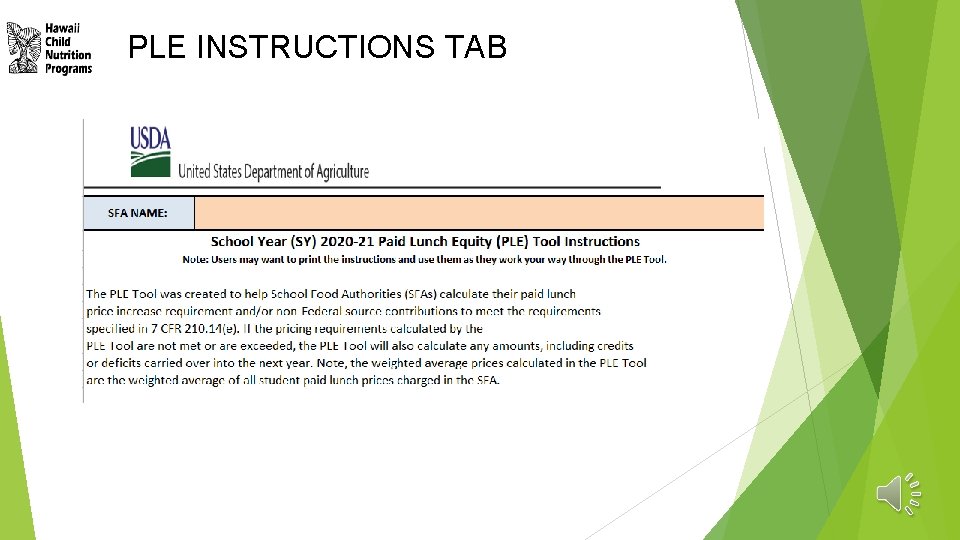 PLE INSTRUCTIONS TAB 