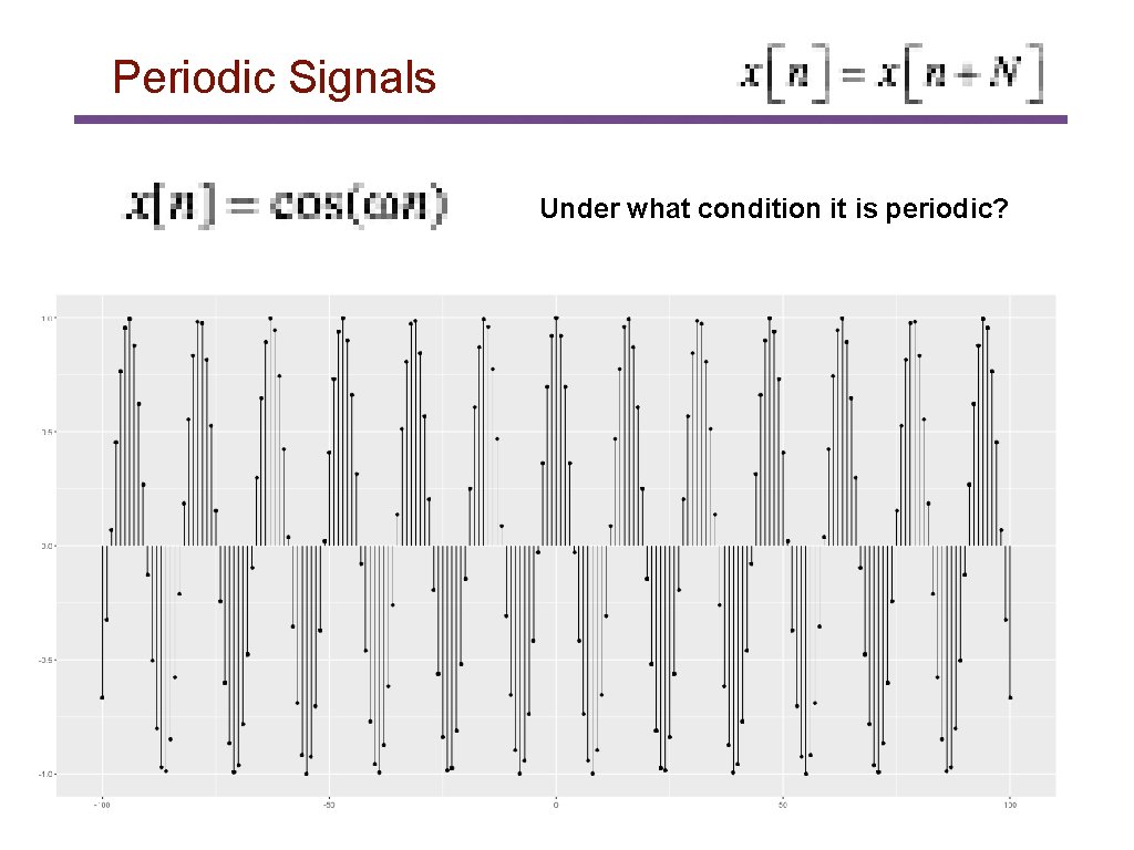 Periodic Signals Under what condition it is periodic? 