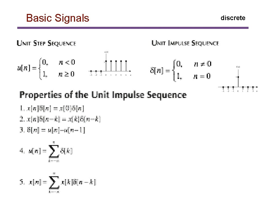 Basic Signals discrete 