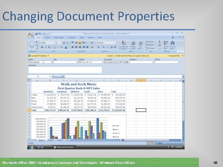 Changing Document Properties Microsoft Office 2007: Introductory Concepts and Techniques - Windows Vista Edition