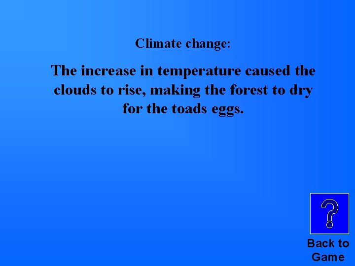 Climate change: The increase in temperature caused the clouds to rise, making the forest Climate change: The increase in temperature caused the clouds to rise, making the forest