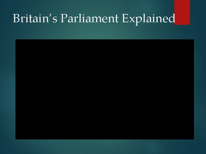 Britain’s Parliament Explained 