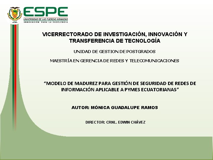 VICERRECTORADO DE INVESTIGACIN INNOVACIN Y TRANSFERENCIA DE TECNOLOGA