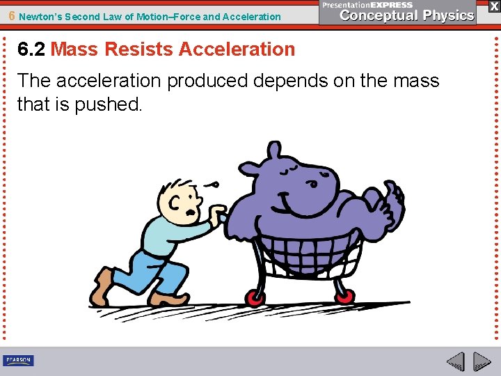 6 Newton’s Second Law of Motion–Force and Acceleration 6. 2 Mass Resists Acceleration The 6 Newton’s Second Law of Motion–Force and Acceleration 6. 2 Mass Resists Acceleration The