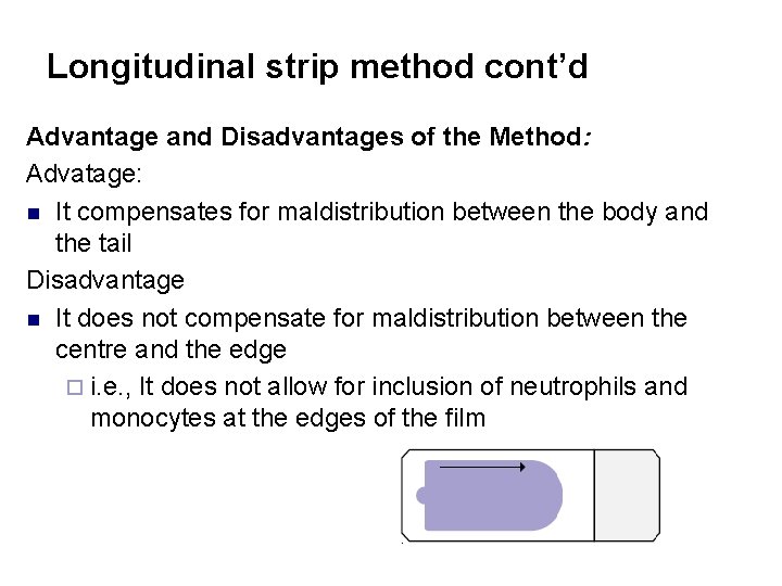 Longitudinal strip method cont’d Advantage and Disadvantages of the Method: Advatage: n It compensates